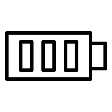 Pil Vektörü Simgesi Tasarım Çizimi