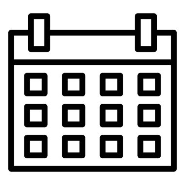 Takvim Vektörü Simgesi Tasarım İllüstrasyonu