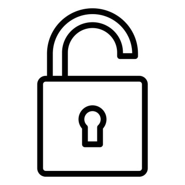 Kilitli Vektör Simgesi Tasarım İllüstrasyonu