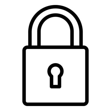 Kilitli Vektör Simgesi Tasarım İllüstrasyonu