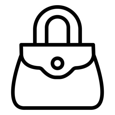 El Çantası Vektör Simgesi Tasarım İllüstrasyonu