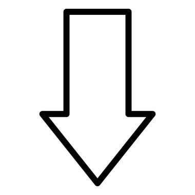 Down Arrow Vektör Simgesi Tasarım İllüstrasyonu