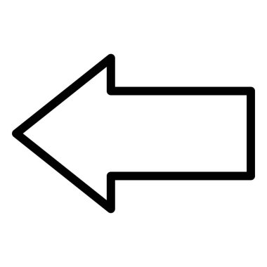 Sol Ok Vektörü Simgesi Tasarım İllüstrasyonu