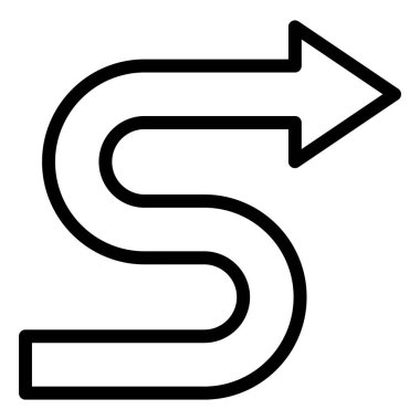 Zigzag Vektör Simgesi Tasarım İllüstrasyonu