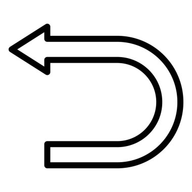 Dönüş Vektörü Simgesi Tasarım İllüstrasyonu