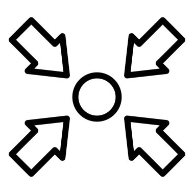 Odaklama Vektörü Simgesi Tasarım İllüstrasyonu