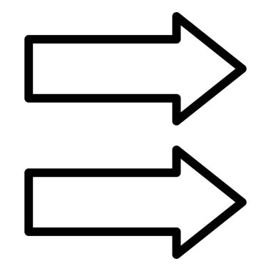 Çifte Ok Vektör Simgesi Tasarım Çizimi