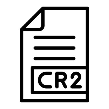 CR2 Vektör Simgesi Tasarım İllüstrasyonu