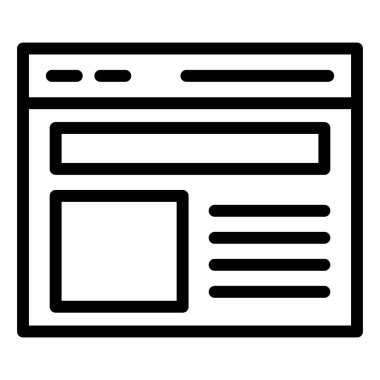 Web Sitesi Vektör Simgesi Tasarım İllüstrasyonu