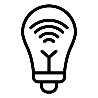 Akıllı Ampul Vektör Simgesi Tasarım İllüstrasyonu