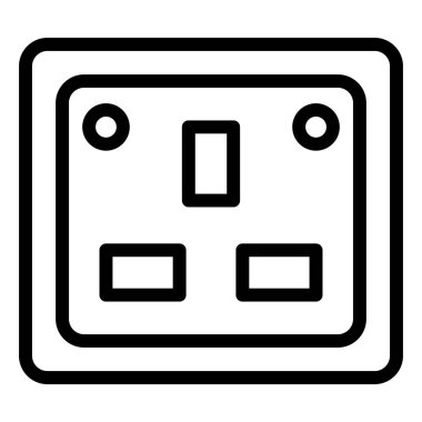 Soket Vektör Simgesi Tasarım Çizimi