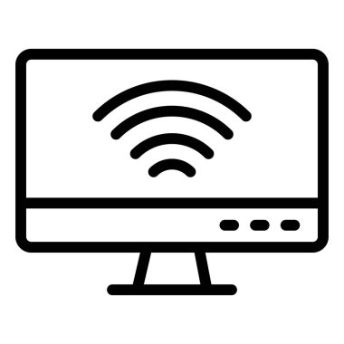 LCD Vektör Simgesi Tasarım İllüstrasyonu