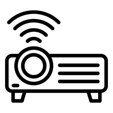 Projektör Vektör Simgesi Tasarım İllüstrasyonu