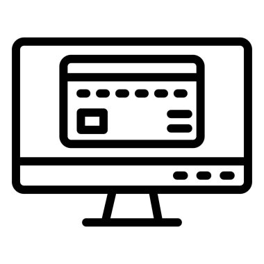 Çevrimiçi ödeme vektörü Simge Tasarımı İllüstrasyonu