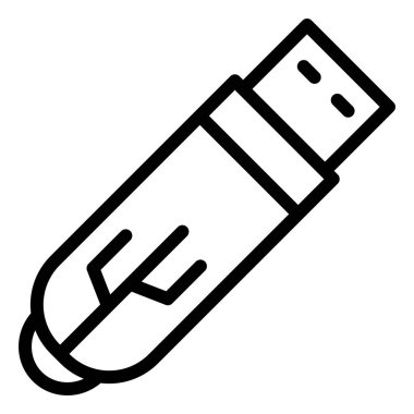 Kalem Sürücü Vektör Simgesi Tasarım İllüstrasyonu