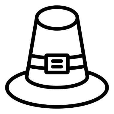 Pilgrim Vektör Simgesi Tasarım Çizimi