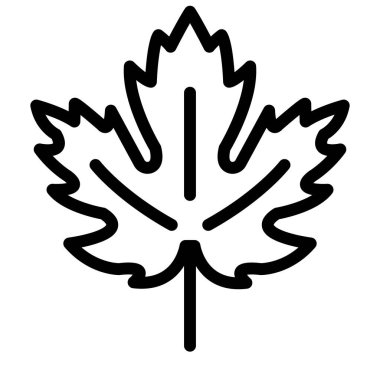 Akçaağaç yaprağı Vektör Simgesi Tasarım İllüstrasyonu