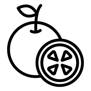 Turuncu Vektör Simgesi Tasarım Çizimi