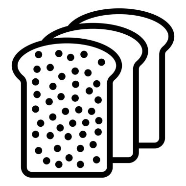 Ekmek Vektörü Simgesi Tasarım İllüstrasyonu