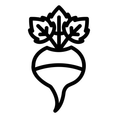 Şalgam Vektör Simgesi Tasarım İllüstrasyonu