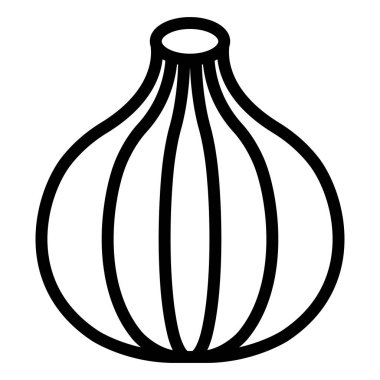 Soğan Vektörü Simgesi Tasarım İllüstrasyonu