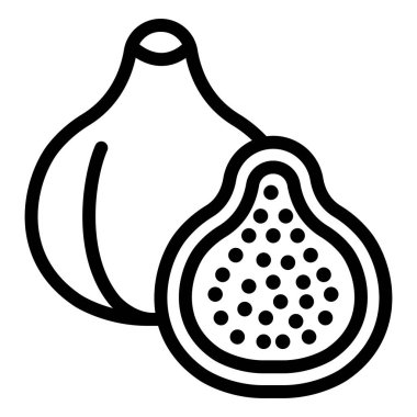 İncir Vektörü Simgesi Tasarım İllüstrasyonu