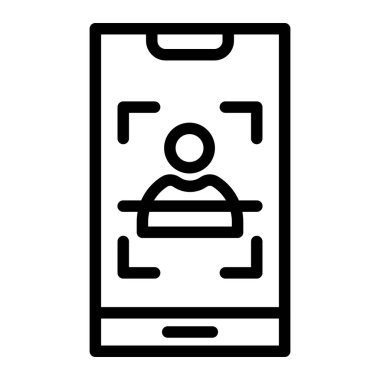 Yüz Tarama Vektörü Simgesi Tasarım ResmiComment