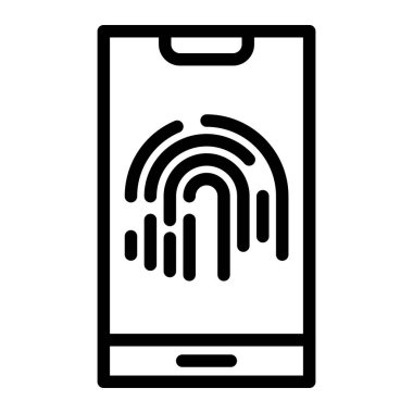 Parmak izi Vektör Simgesi Tasarım İllüstrasyonu