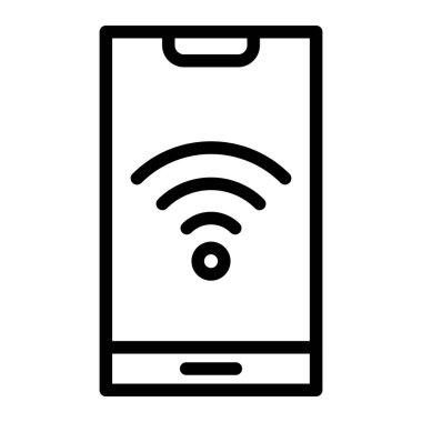 Wifi Vektör Simgesi Tasarım İllüstrasyonu