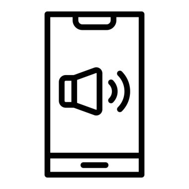 Sözcü Vektör Simgesi Tasarım İllüstrasyonu