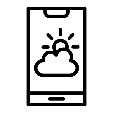 Hava Vektörü Simgesi Tasarım Çizimi