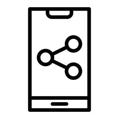 Paylaşım Vektörü Simgesi Tasarım İllüstrasyonu