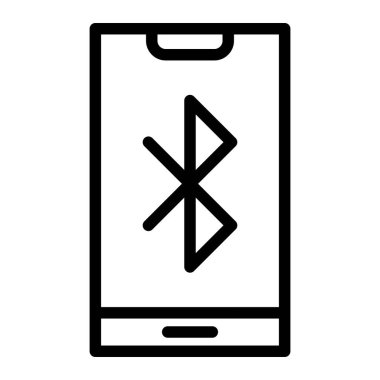 Bluetooth Vektör Simgesi Tasarım İllüstrasyonu