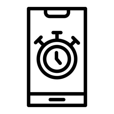 Stopwatch Vektör Simgesi Tasarım İllüstrasyonu
