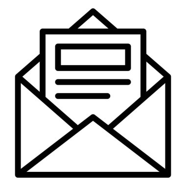 E- posta Vektör Simgesi Tasarım İllüstrasyonu