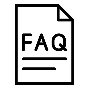 Faq Vektör Simgesi Tasarım Çizimi