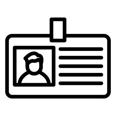 Kimlik kartı Vektör Simgesi Tasarım İllüstrasyonu