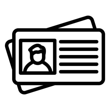 Kartvizit Vektör Simgesi Tasarım Çizimi