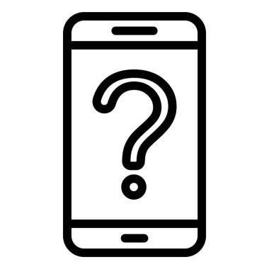 Çevrimiçi Soru Vektörü Simgesi Tasarım İllüstrasyonu