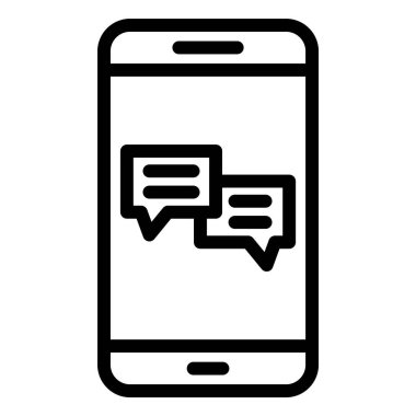 Mobil sohbet Vektör Simgesi Tasarım İllüstrasyonu