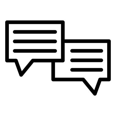 Sohbet Vektörü Simgesi Tasarım İllüstrasyonu