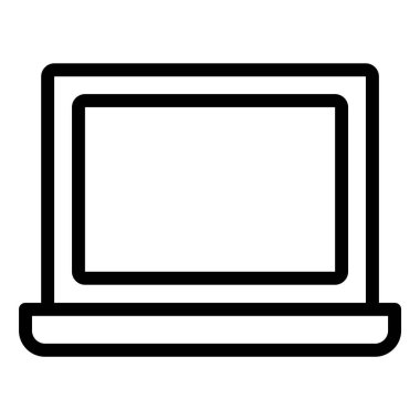 Laptop Vektör Simgesi Tasarım Çizimi