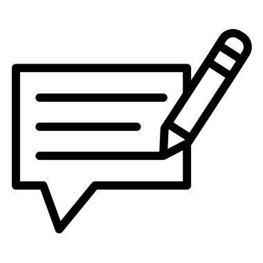 Yorum Vektörü Simgesi Tasarım İllüstrasyonu