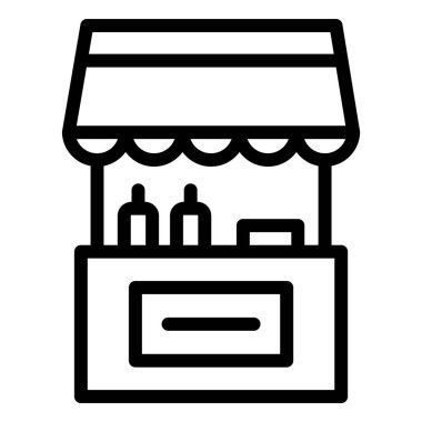 Yiyecek standı Vektör Simgesi Tasarım Çizimi