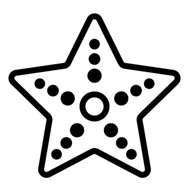 Yıldız Balığı Vektör Simgesi Tasarım Çizimi