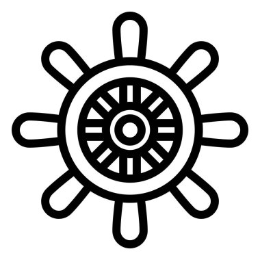 Dümen Vektörü Simgesi Tasarım İllüstrasyonu