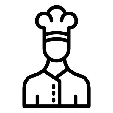 Şef Vektör Simgesi Tasarım İllüstrasyonu