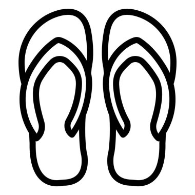 Flip flop Vektör Simgesi Tasarım İllüstrasyonu