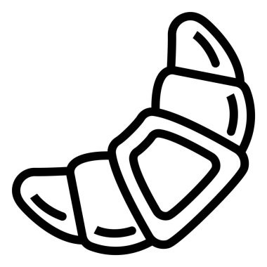 Kruvasan Vektör Simgesi Tasarım İllüstrasyonu