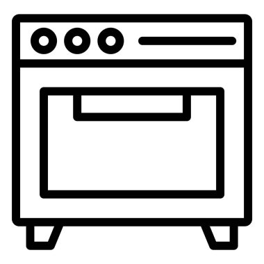 Fırın Vektörü Simgesi Tasarım İllüstrasyonu